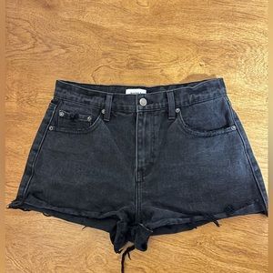 Pistola Kylee Relaxed High Rise Cuffed Shorts in Black